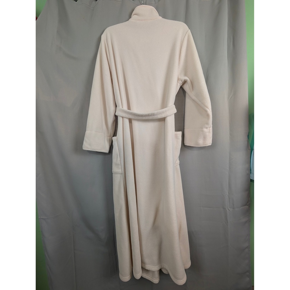 L.L. Bean Fleece Robe Womens 2XL Cream Excellent Vtg - Picture 2 of 7